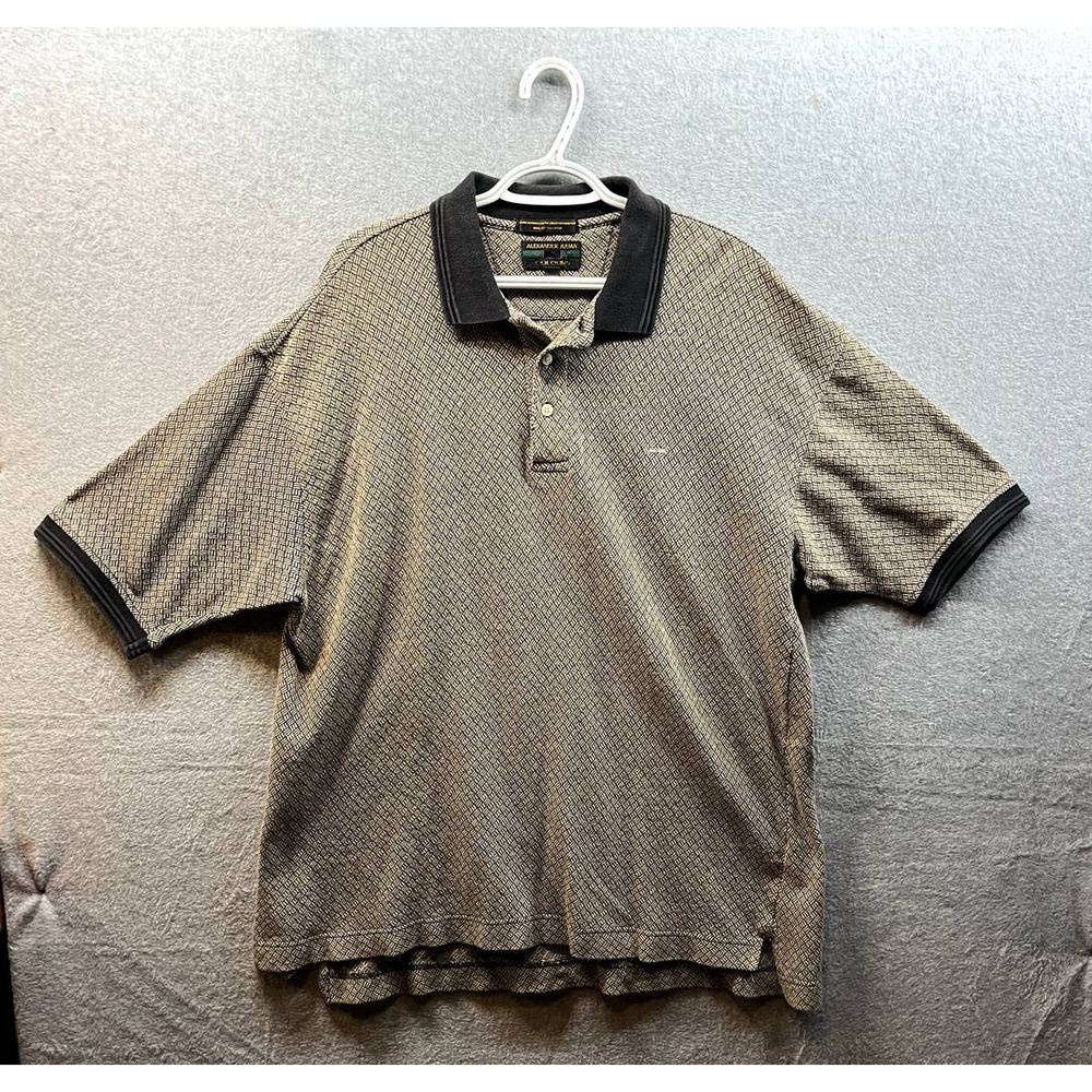 Vintage Alexander Julian Colours Size XL Gold Black Polo